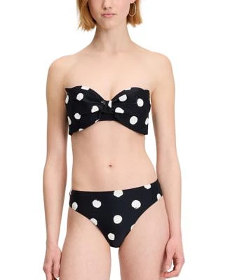 Kate Spade New York Womens Convertible Bow Bikini Top High Cut Bottoms