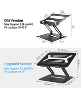 Adjustable Laptop Stand for Desk Aluminum Computer Riser Holder Notebook Compatible with MacBook Air Pro Ultrabook All Laptops