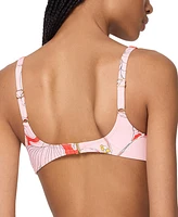 Kate Spade New York Women's Printed Shirred Bikini Top