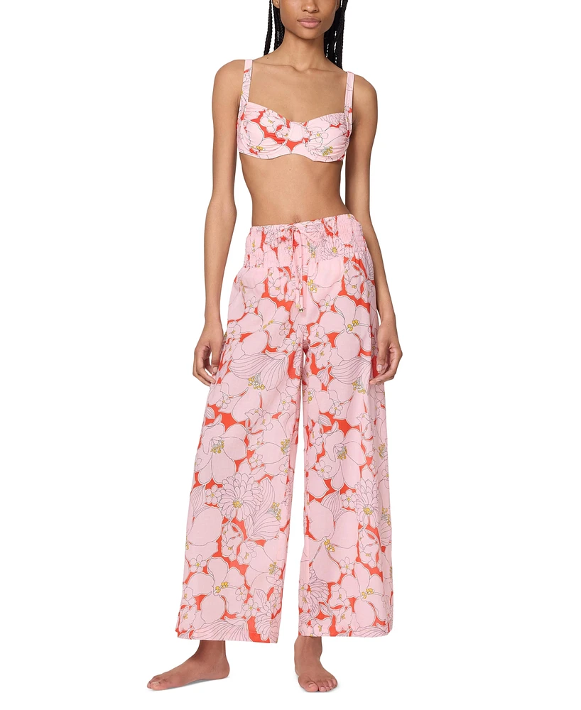 Kate Spade New York Women's Printed Cotton Cover-Up Pants