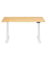 Flexispot E7-commercial W Electric Adjustable Standing Desk, Bamboo Top