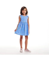 Andy & Evan Toddler Girls Toddler/Child Blue Printed Jersey Dress