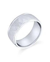 Bling Jewelry Stash Striped Pattern .925 Sterling Silver Band Ring
