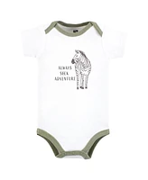 Hudson Baby Boys Cotton Bodysuits 5-Pack, Jungle, Preemie