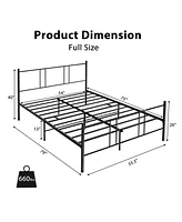 Full Size Platform Bed Frame with High Headboard-Full Size
