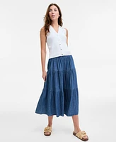 Nautica Jeans Women's Cotton Collared Sleeveless Sweater