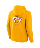 Fanatics Men's Luka Doncic Gold Los Angeles Lakers Icon Behind the Back Name Number Pullover Hoodie