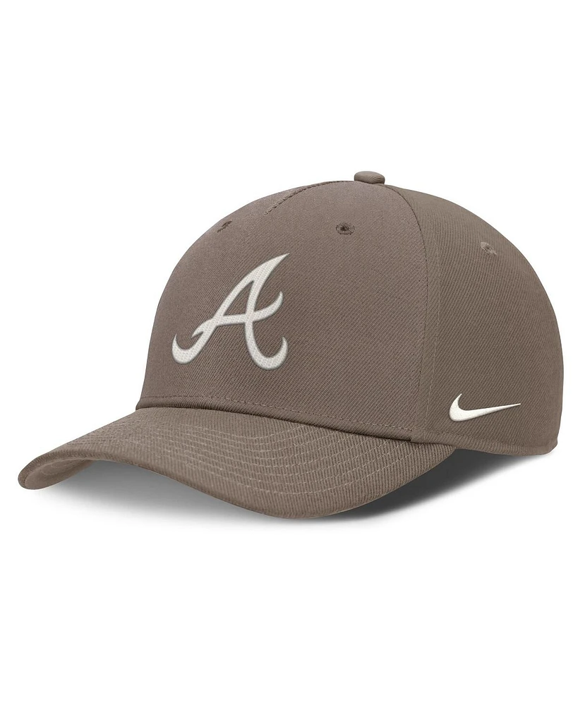 Nike Men's Brown Atlanta Braves Rise Performance Adjustable Hat