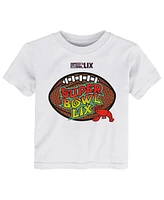 Outerstuff Toddler White Super Bowl Lix Crawfish T-Shirt