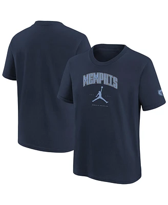 Jordan Big Boys and Girls Navy Memphis Grizzlies Essential Cities T-Shirt