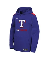 Nike Big Boys and Girls Royal Texas Rangers Authentic Collection Performance Pullover Hoodie