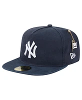 New Era Men's Navy New York Yankees Championship Side Flag A-Frame 59FIFTY Fitted Hat