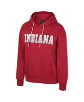Colosseum Women's Crimson Indiana Hoosiers Reflection Rhinestone Drawcord Pullover Hoodie