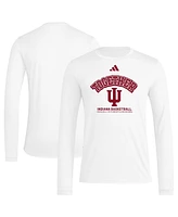 Adidas Men's White Indiana Hoosiers Together On-Court Pregame Long Sleeve T-Shirt