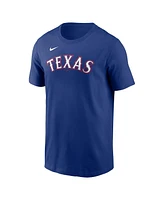 Nike Men's Wyatt Langford Royal Texas Rangers Fuse Name Number T-Shirt