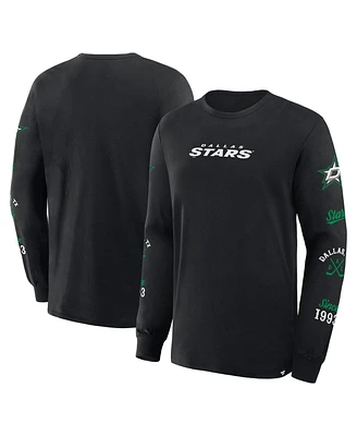 Fanatics Men's Black Dallas Stars Boxed Legacy Long Sleeve T-Shirt