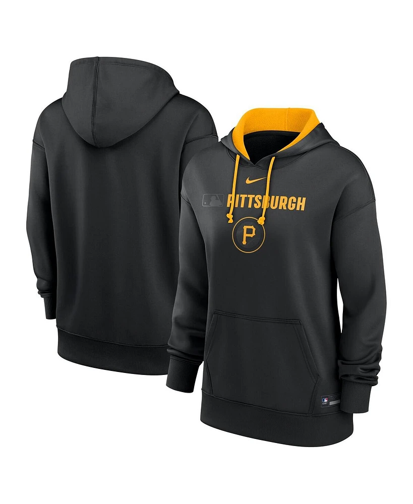 Nike Women's Black Pittsburgh Pirates Authentic Collection City Connect Performance Pullover Hoodie