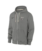 Nike Men's Charcoal Cincinnati Reds Authentic Collection Travel Performance Full-Zip Hoodie