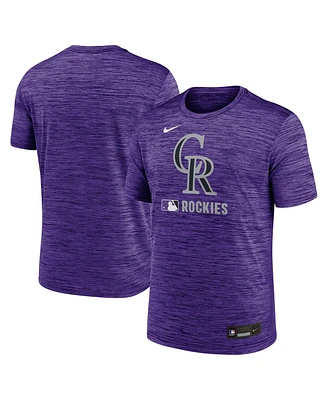 Nike Men's Purple Colorado Rockies Authentic Collection Velocity Performance Practice T-Shirt