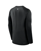 Nike Men's Black Chicago White Sox Authentic Collection Game Time Raglan Performance Long Sleeve T-Shirt