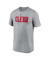 Nike Men's Heather Gray Cleveland Guardians Tricode Legend T-Shirt