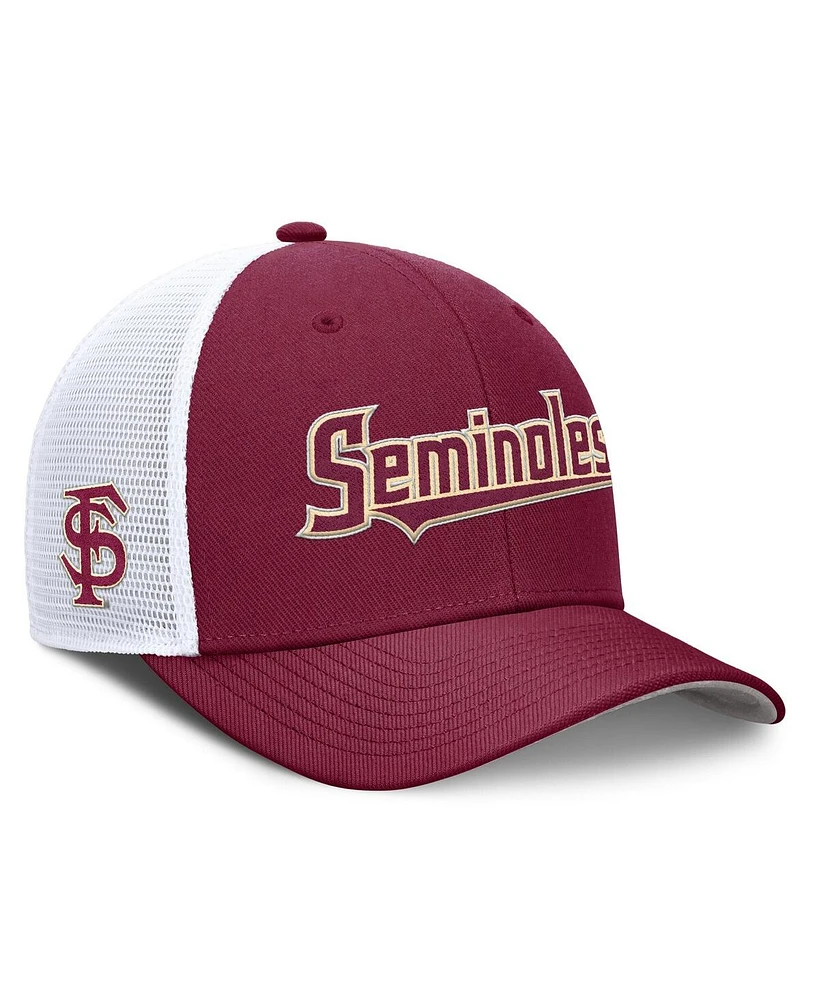 Nike Men's Garnet Florida State Seminoles 2025 Dugout Coaches Rise Performance Trucker Adjustable Hat