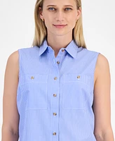 Nautica Jeans Women's Newport Cotton Sleeveless Shirt