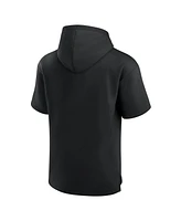 Fanatics Men's Black Detroit Red Wings Elements Ready Short Sleeve Pullover Hoodie