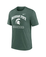 Nike Men's Green Michigan State Spartans Arch Over Logo Tri-Blend T-Shirt