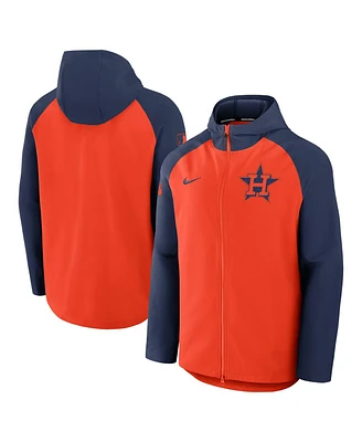 Nike Men's Orange/Navy Houston Astros Authentic Collection Raglan Performance Full-Zip Jacket
