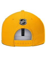 Fanatics Men's Gold Nashville Predators Authentic Pro Rink Snapback Hat
