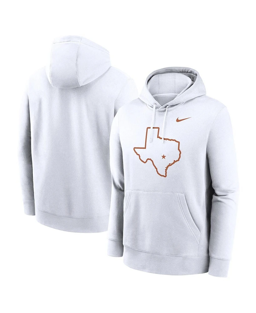 Nike Men's White Texas Longhorns Primetime Alternate Logo Club Fleece Pullover Hoodie