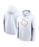Nike Men's White Texas Longhorns Primetime Alternate Logo Club Fleece Pullover Hoodie
