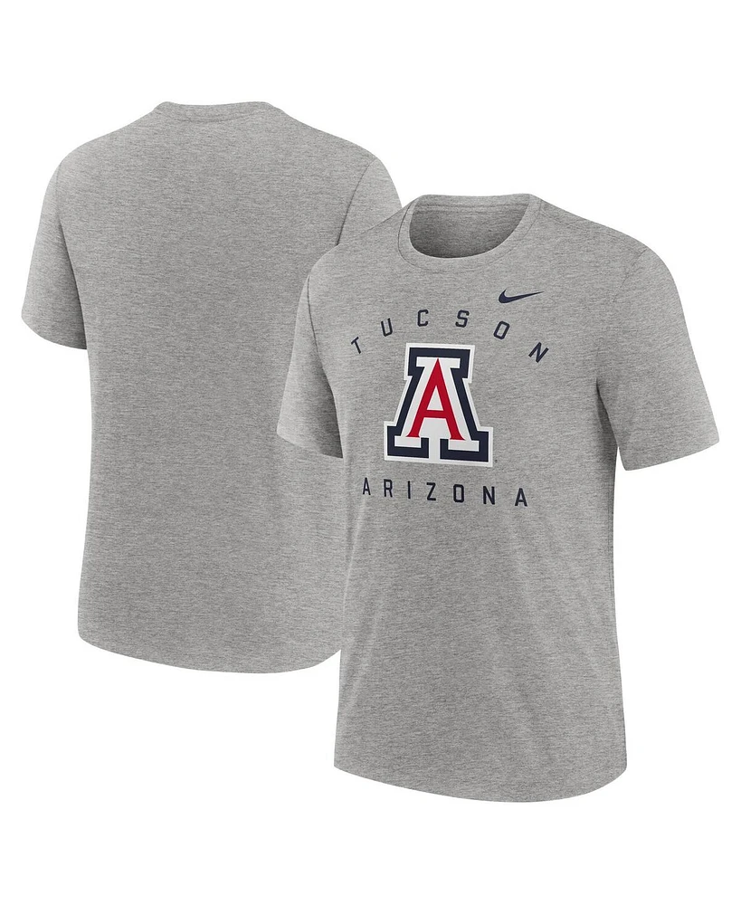 Nike Men's Heather Gray Arizona Wildcats Campus Primary Location Tri-Blend T-Shirt