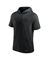 Fanatics Men's Black Boston Bruins Authentic Pro Road Performance Short Sleeve Pullover Hoodie