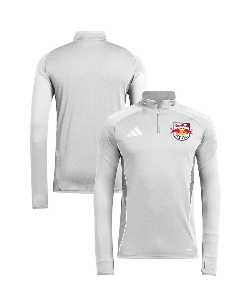 Adidas Men's Silver New York Red Bulls 2025 Quarter-Zip Long Sleeve Training Top