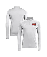 Adidas Men's Silver New York Red Bulls 2025 Quarter-Zip Long Sleeve Training Top