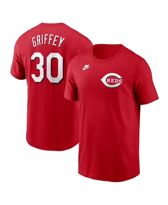 Nike Men's Ken Griffey Jr. Red Cincinnati Reds Fuse Name Number T-Shirt