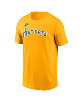 Nike Men's Gold Seattle Mariners Cooperstown Wordmark T-Shirt