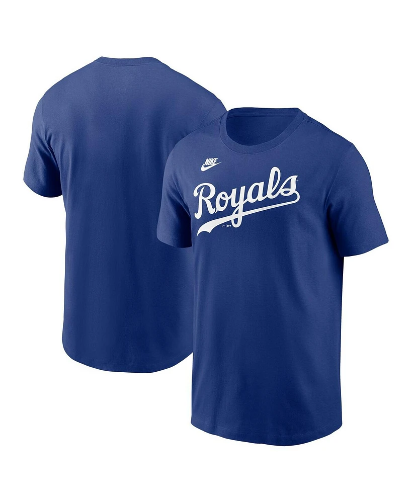 Nike Men's Royal Kansas City Royals Cooperstown Wordmark T-Shirt