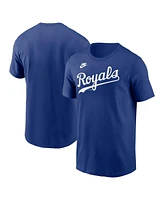 Nike Men's Royal Kansas City Royals Cooperstown Wordmark T-Shirt