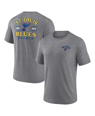 Fanatics Men's Heather Gray St. Louis Blues Winger Tri-Blend T-Shirt