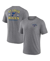 Fanatics Men's Heather Gray St. Louis Blues Winger Tri-Blend T-Shirt