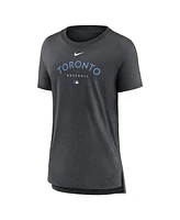 Nike Women's Heather Charcoal Toronto Blue Jays Authentic Collection Early Work Tri-Blend T-Shirt