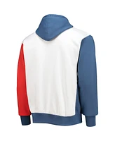 Men's Nike White and Blue Nba Team 31 75th Anniversary Courtside Fleece Half-Zip Hoodie