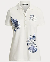 Lauren Ralph Women's Patchwork Pique Polo Shirt
