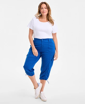 Style & Co Plus Cargo Capri Pants, Exclusively at Macy's