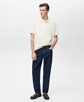 Mango Men's Message Cotton Polo Shirt