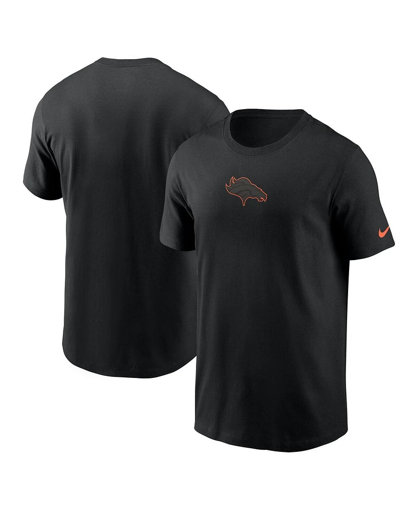 Nike Men's Black Denver Broncos Logo Color Pop T-Shirt