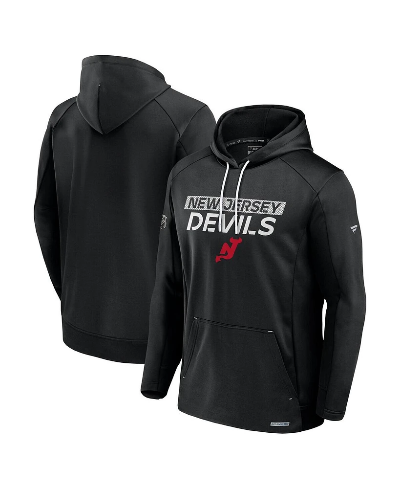 Fanatics Men's Black New Jersey Devils Authentic Pro Alternate Fleece Pullover Hoodie
